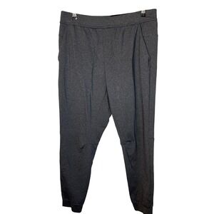 Lululemon Mens Jogger Pants Dark Gray Stretch Tech Comfortable Travel Size L
